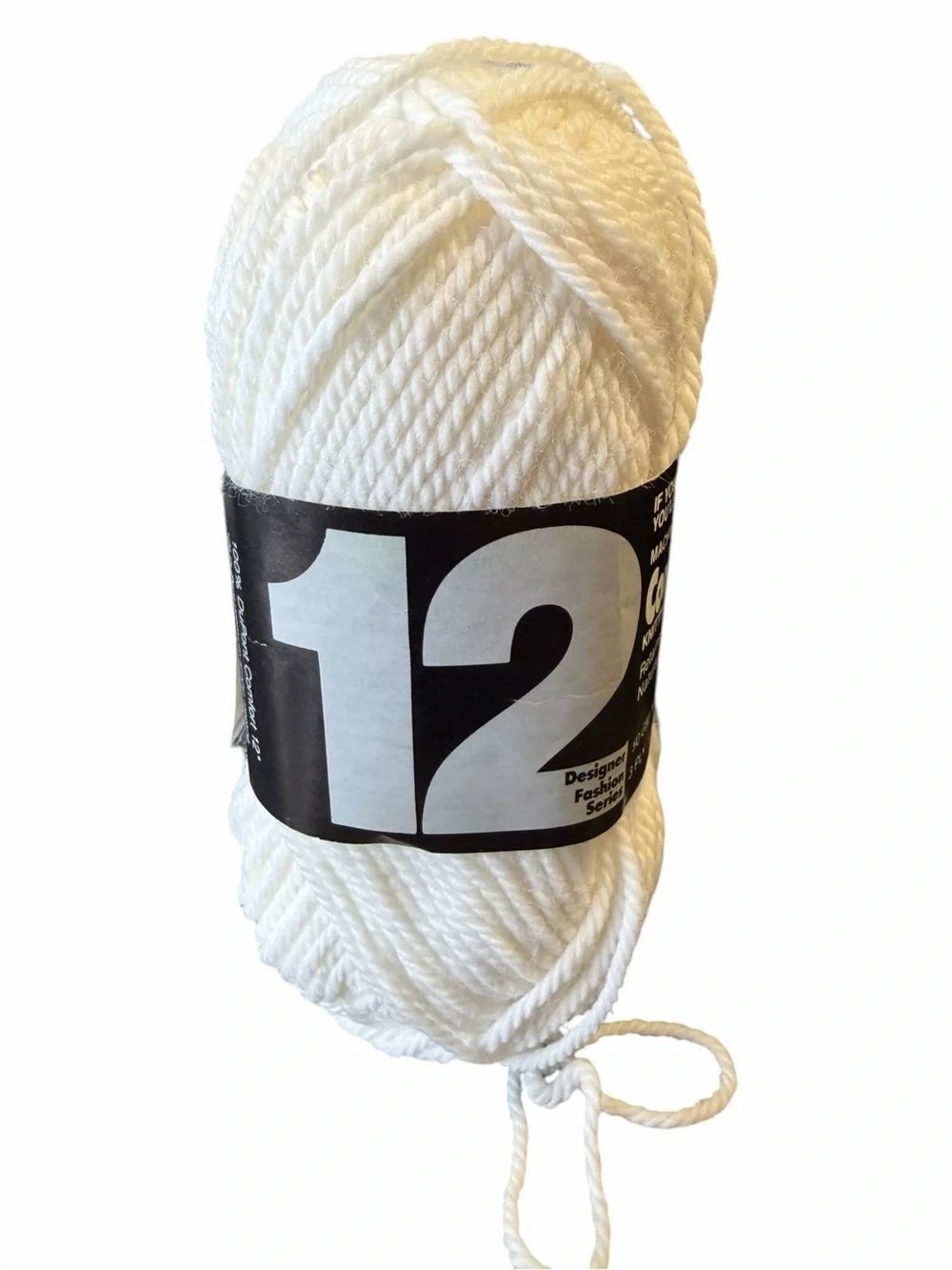 Vintage Jack Frost Comfort 12 White Acrylic Worsted Yarn Lot 8 Skeins 3 Ply
